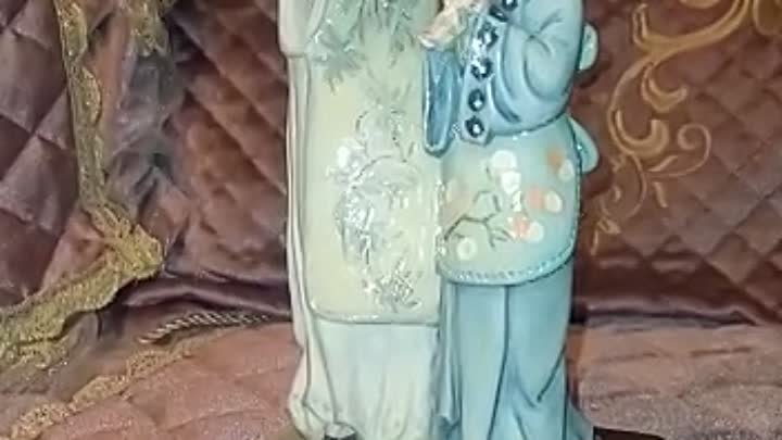 Фарфоровая статуэтка японки, гейши. Винтаж.Италия.