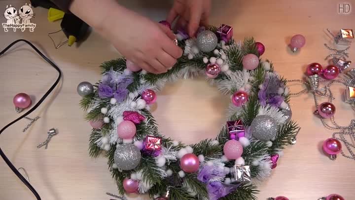 ★ НОВОГОДНИЙ РОЖДЕСТВЕНСКИЙ ВЕНОК своими руками ! Christmas wreath ( ...