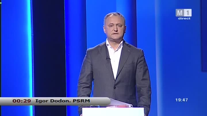 Dezbateri electorale între Igor Dodon și Maia Sandu.