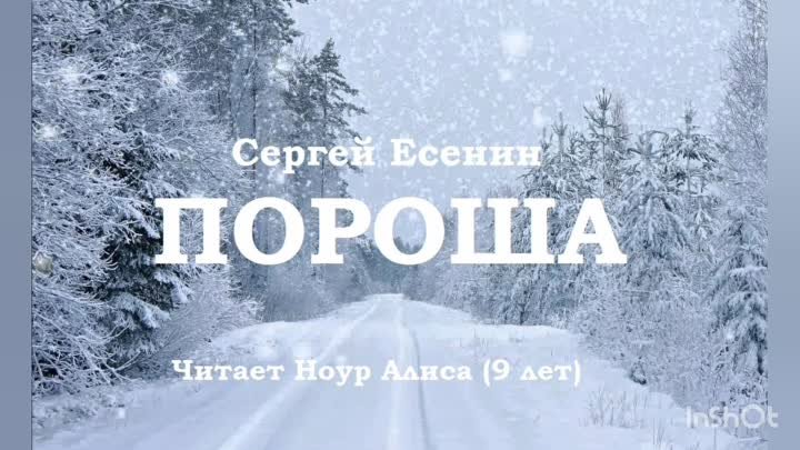 Есенин С. "Пороша". Читает Ноур Алиса