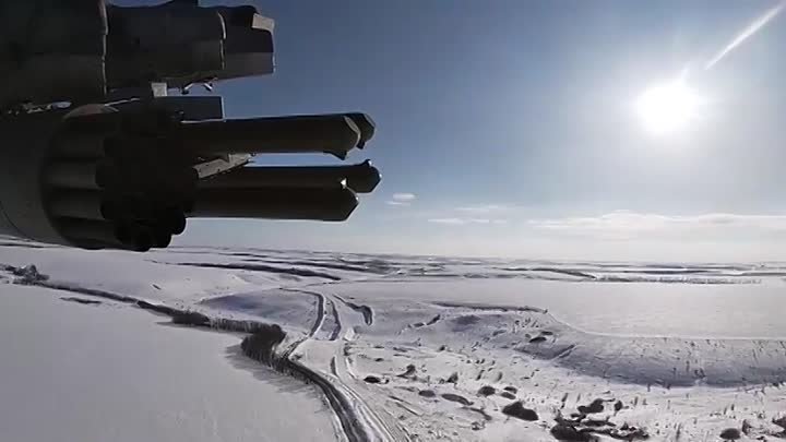 Работа Ка-52 ВКС РФ в зоне проведения специальной операции