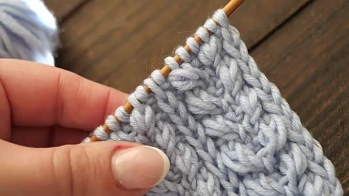 Узор «Объёмный колос» спицами 🌾 «Ears» knitting pattern