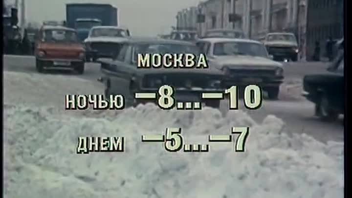 Прогноз погоды в Москве 27 ноября 1985 г.