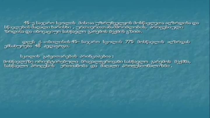 Средняя общеобразовательная школа №45 г. Тбилиси