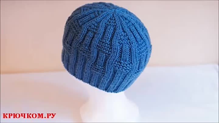 Детская зимняя шапка спицами (Knitting. Children's winter hat)