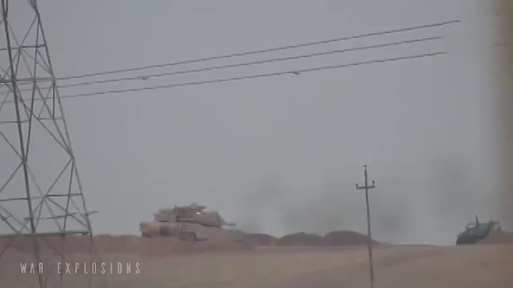 Iraqi M1 Abrams tank struck by ISIS Kornet missile, cooks off