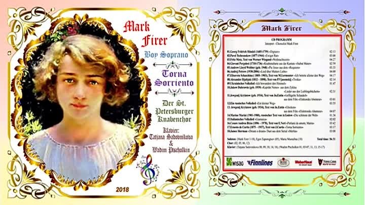 Mark Firer, boy soprano, Der St Petersburger Knabenchor, Merlin, 2018