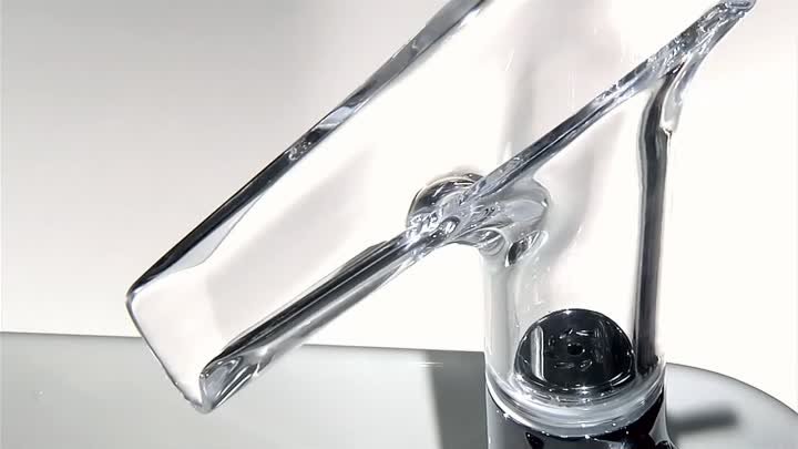 Смеситель Хансгроэ Axor Starck V со стеклянным изливом