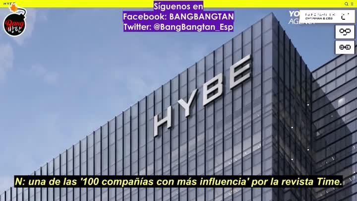 [Sub Español] BTS' agency named in 'Time 100 Most Influential Companies'