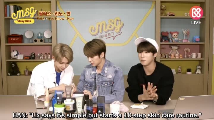 [ENG SUB] 190410 MSG LIVE STRAY KIDS PART 1 TMI ( LEEKNOW, FELIX AND HAN)