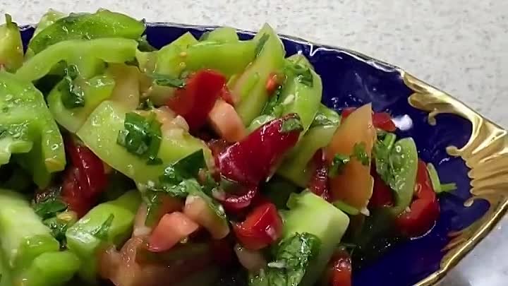 Рецепт Салатика из зеленых помидоров 