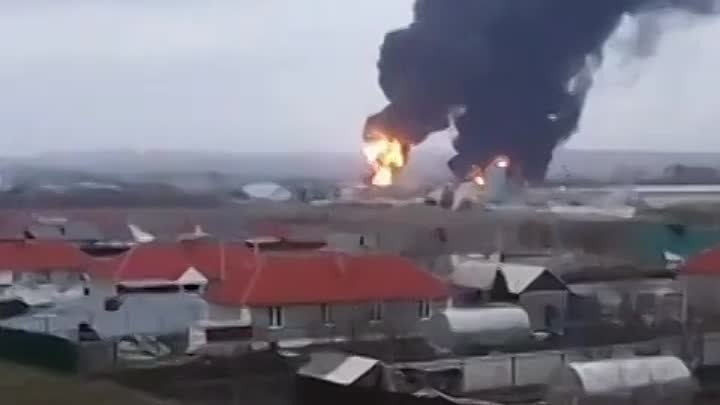 нанесения ударов по Белгородской нефтебазе двумя вертолётами Ми-24 В ...