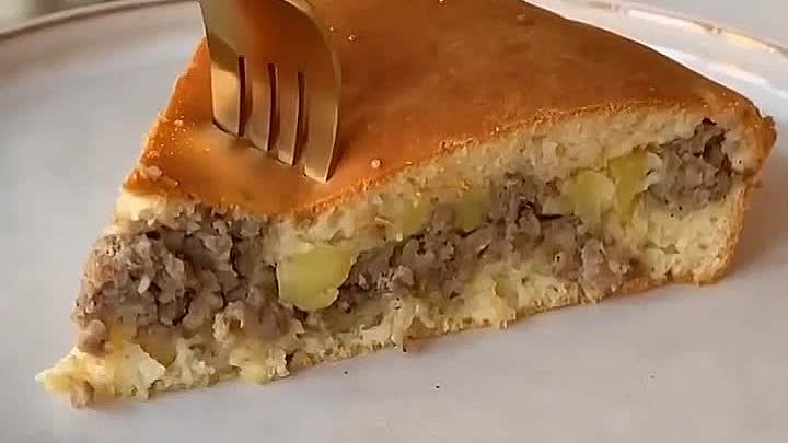 Самый простой мясной пирог