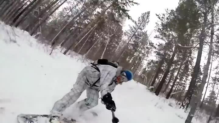 Открытие горнолыжного сезона, крутое видео иркутского сноубордиста g ...