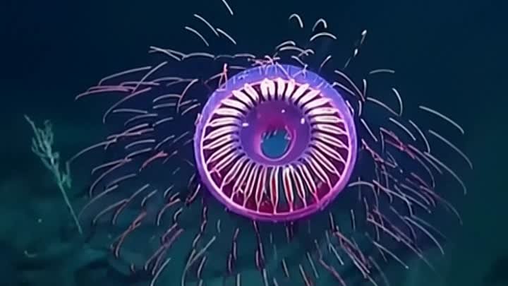 Невероятно красивая медуза
