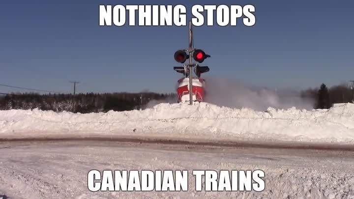 ничего не может остановить поезд в Канаде