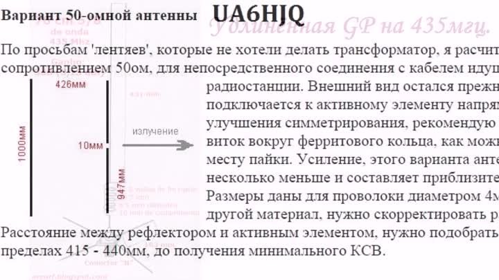 Схемы простых антенн на УКВ  диапазон 145 мгц. монтаж UA9UPK.