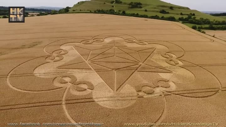 NEW MASSIVE CROP CIRCLE - Cley Hill, Warminster, UK, 18th July 2017
