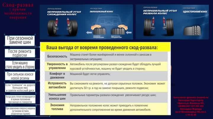 7 причин сделать развал схождение . Автосервис Форвард Евростартер Б ...