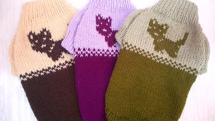 4. Вязаные свитера для йорков, чихуахуа, тойтерьеров