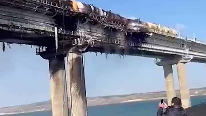 Последствия взрыва на крымском мосту