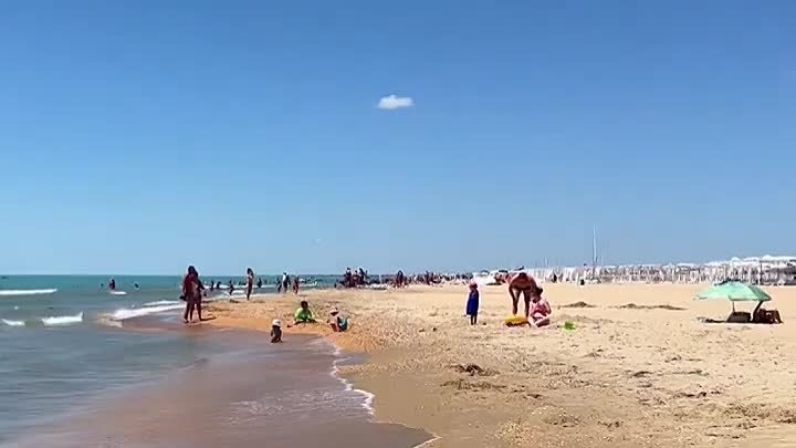 Анапа море сегодня. Собственный пляж отеля Дель Мар Инн 4* Витязево. ...