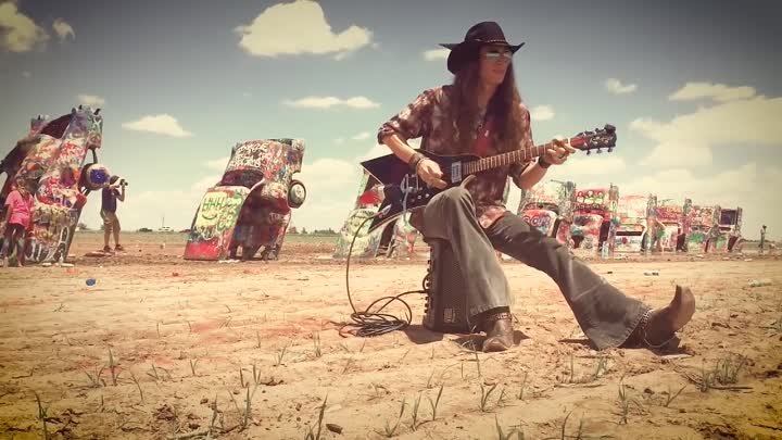 Rockin' the Caddy at Cadillac Ranch, TX