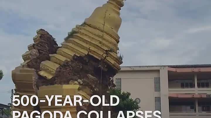 В Чианг Мае 500 летняя пагода разрушилась от обильных дождей. В этом ...