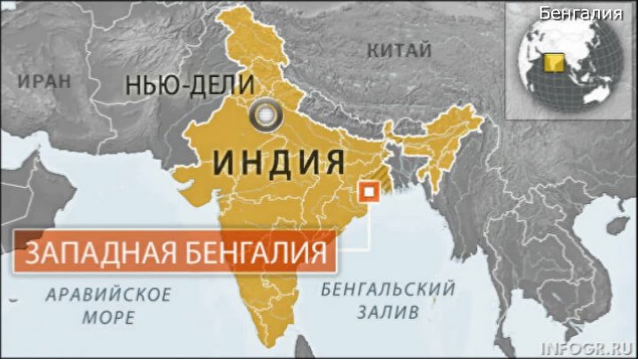 Бенгалия на карте