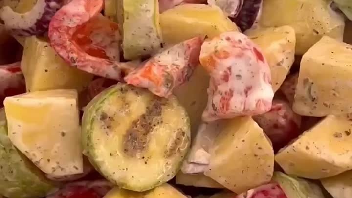 Запечённые овощи с куриными котлетами 🤤