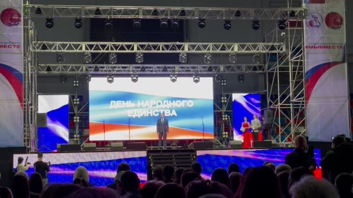 Денис Мирошниченко на концерте, приуроченном ко Дню народного единства
