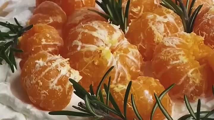 Десерт Павлова с мандаринами