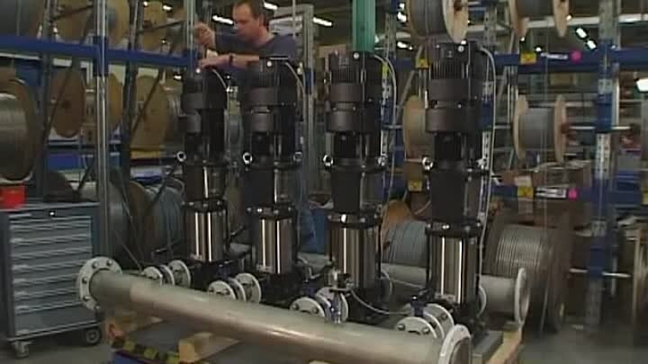 Производство оборудования повышения давления Grundfos