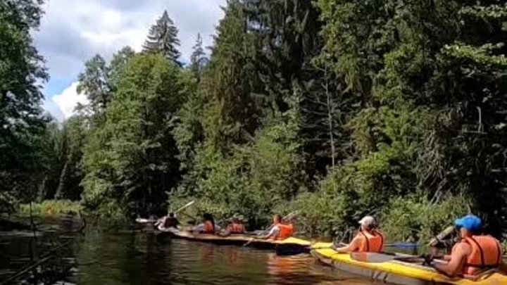 Красивое видео сплава на байдарках