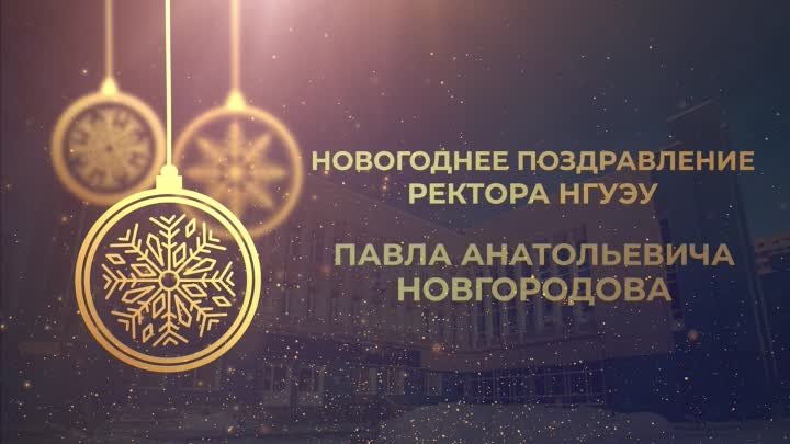 Поздравление ректора НГУЭУ Павла Новгородова с Новым 2023 годом!