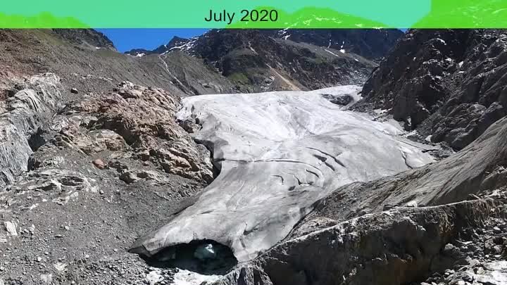 Ледник Каунерталь почти полностью растаял