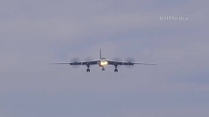 Посадка ракетоносца Ту-95