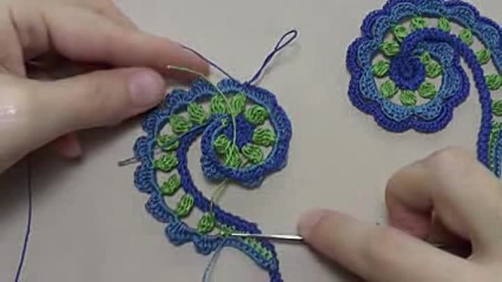 Урок вязания крючком. ЗАВИТОК для ирландского кружева.Irish crochet lace