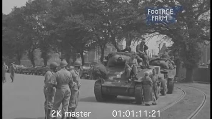 2ND ARMORED FRENCH ARMY, SOUTHAMPTON 1944 (2K footage) X320012 _ Foo ...