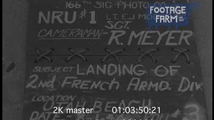 Free French in Normandy, 1944 (2K footage) X320006 _ Footage Farm Lt ...