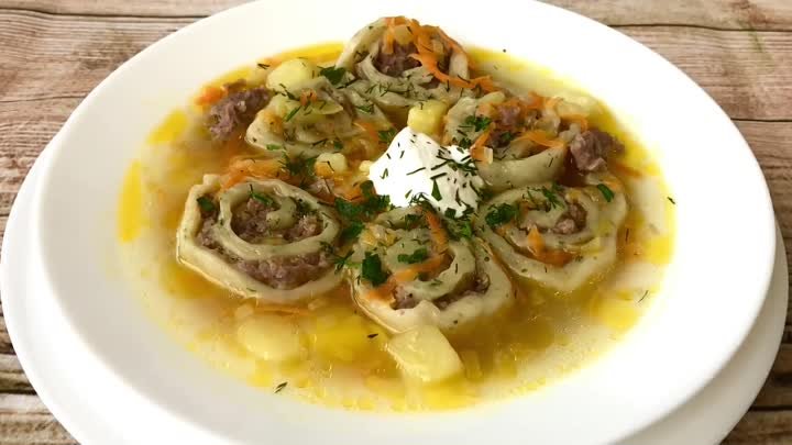 Бабушкин суп с мясными клецками