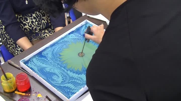 Эбру - искусство рисования на воде мастер-класс