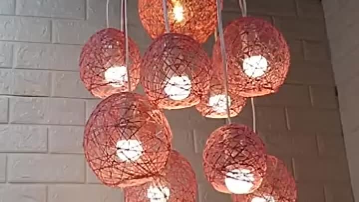 10 Jute craft Lamp with Balloon _ Home decorating ideas handmade