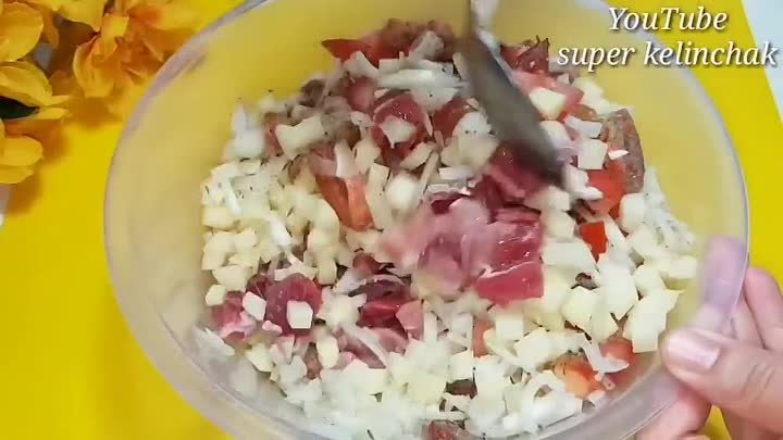 ЭТО ПРОСТО ШЕДЕВР!Даже кушать Жалко!Мука+Кипяток и немного Мясо!Все  ...