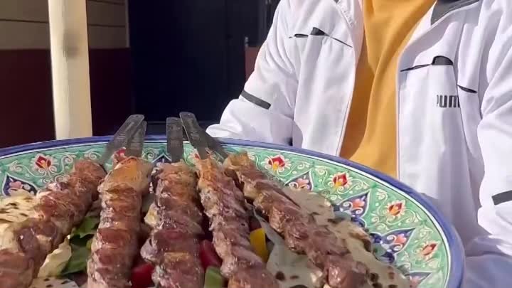 Привет из Узбекистана. Шашлык из говядины. 🫓🍖🥓