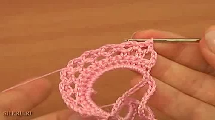 Crochet Foded Petal 3D Flower Урок 99 часть 1 из 2 Объемный цветок с ...