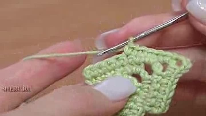 Crochet Two-Side Leaf Урок 2 Листик связанный крючком