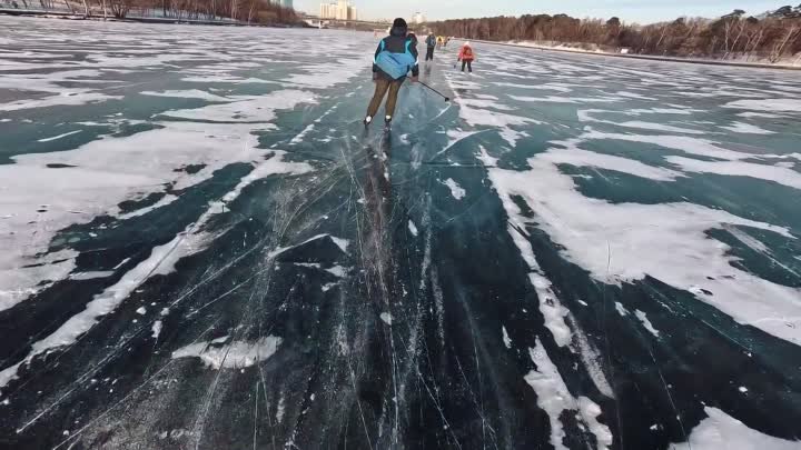 На коньках по каналу имени Москвы. 30 км по льду.