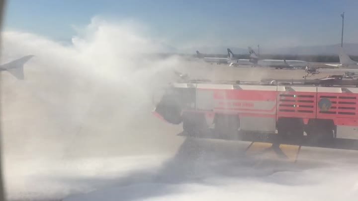 За минуту до пожара Airbus A321 рейс 7W 4912, 14.10.2017, Анталия -  ...