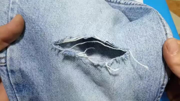 Как зашить дырку на джинсах 💁